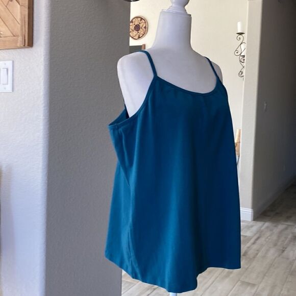 Lane Bryant Turquoise Blue Tank Top 18/20 Cotton Blend NWOT Adjustable Straps - Picture 7 of 14